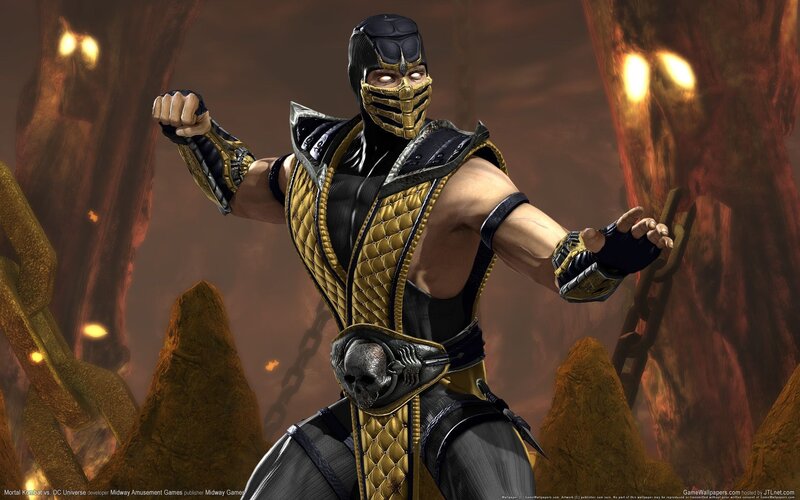 Scorpion Character in Armor — Black, Dramatic, 3d Render, Mask, Skull Belt Buckle