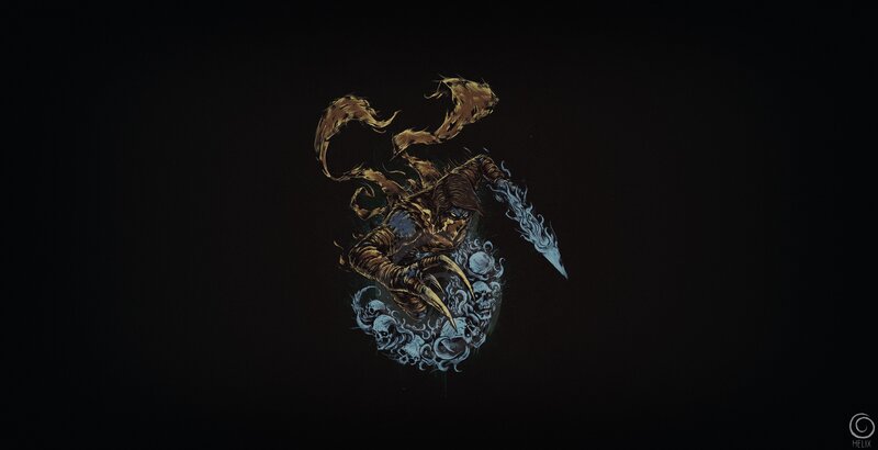 Scorpion-like Creature — Black, Dark