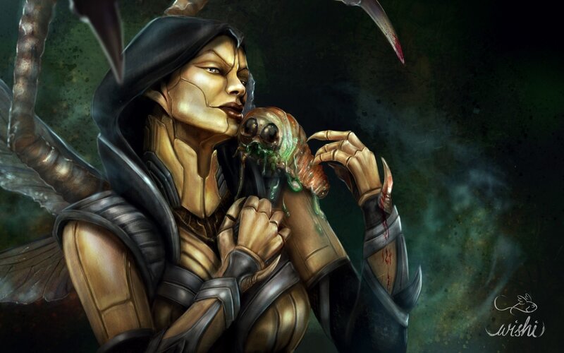 scorpion warrior with creature