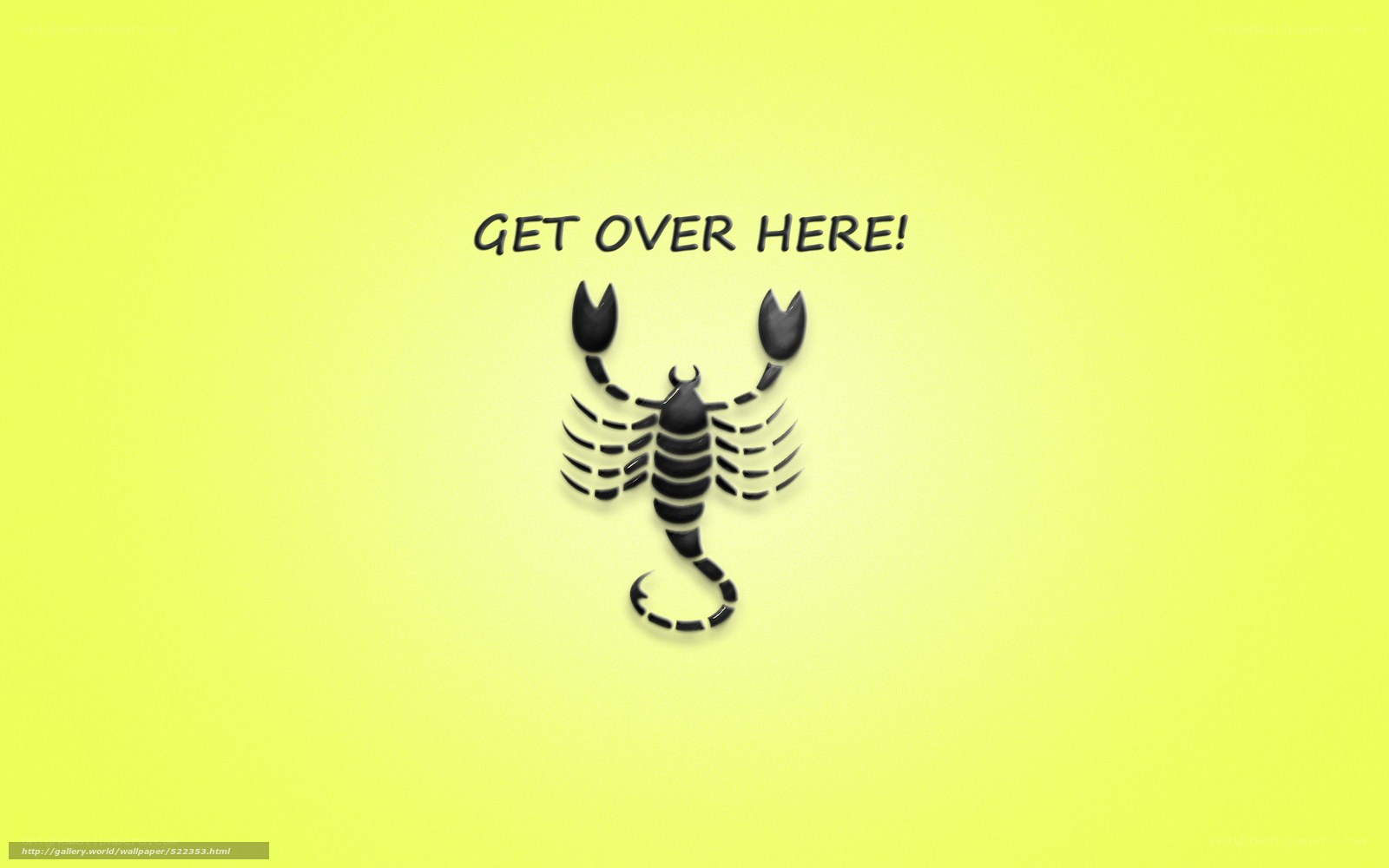 Scorpion with bold text