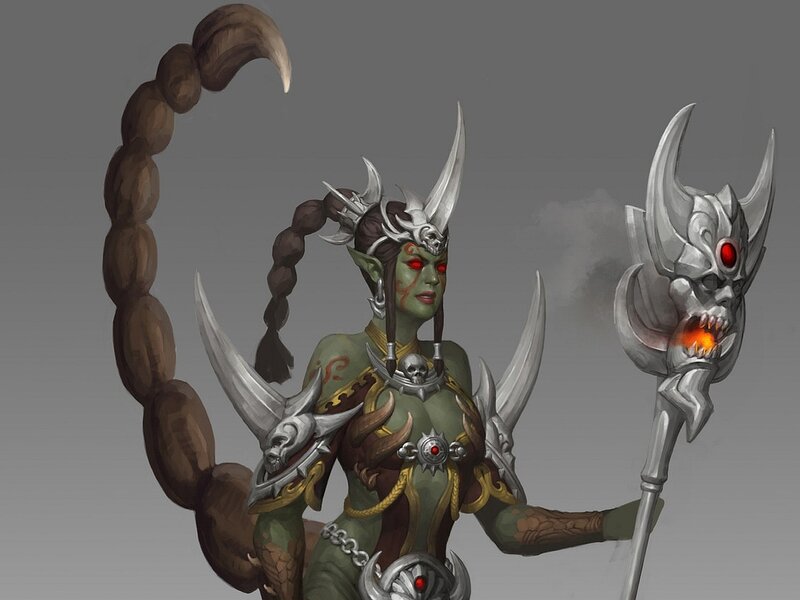 scorpion-woman fantasy character