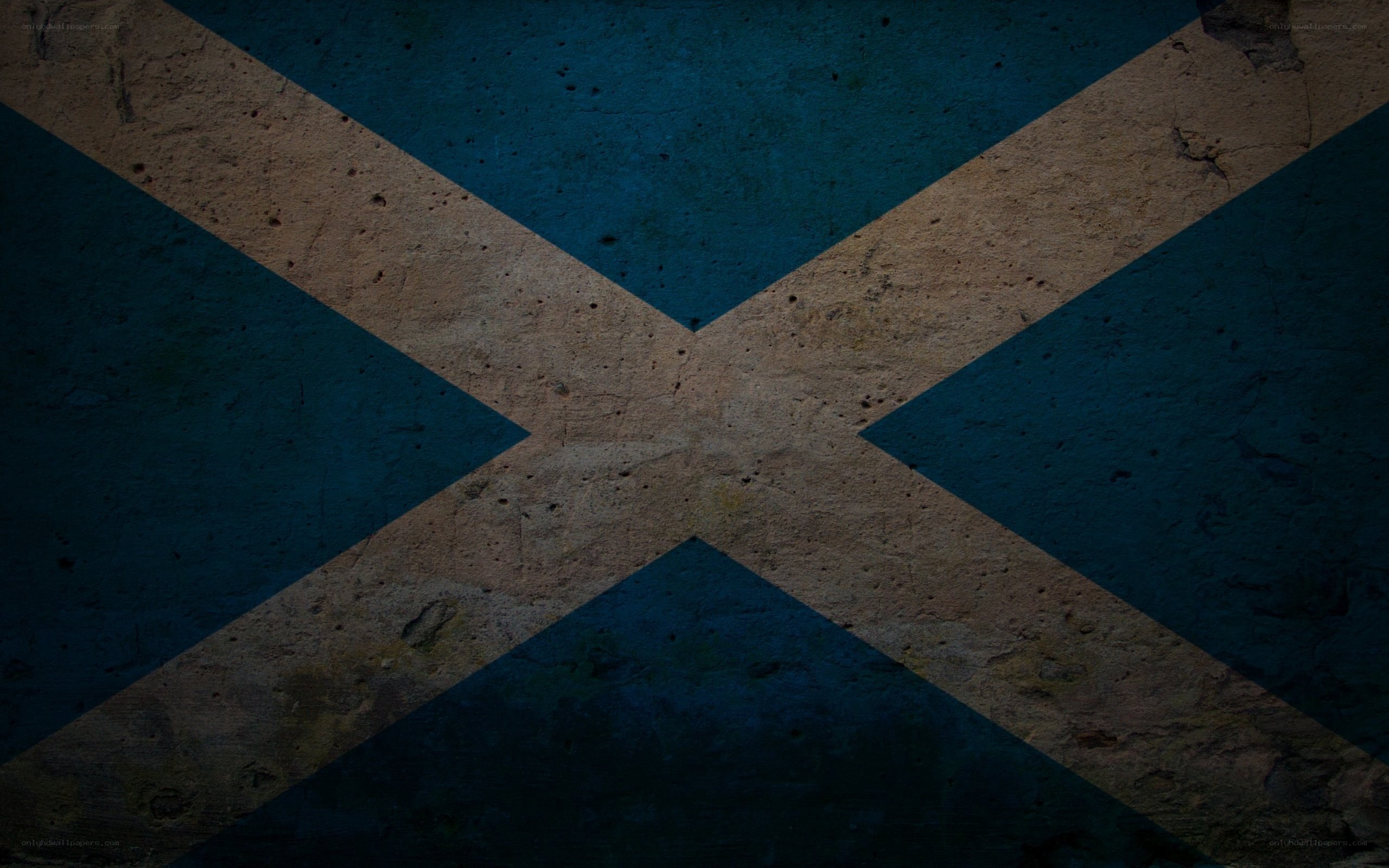 Scotland flag on textured wall