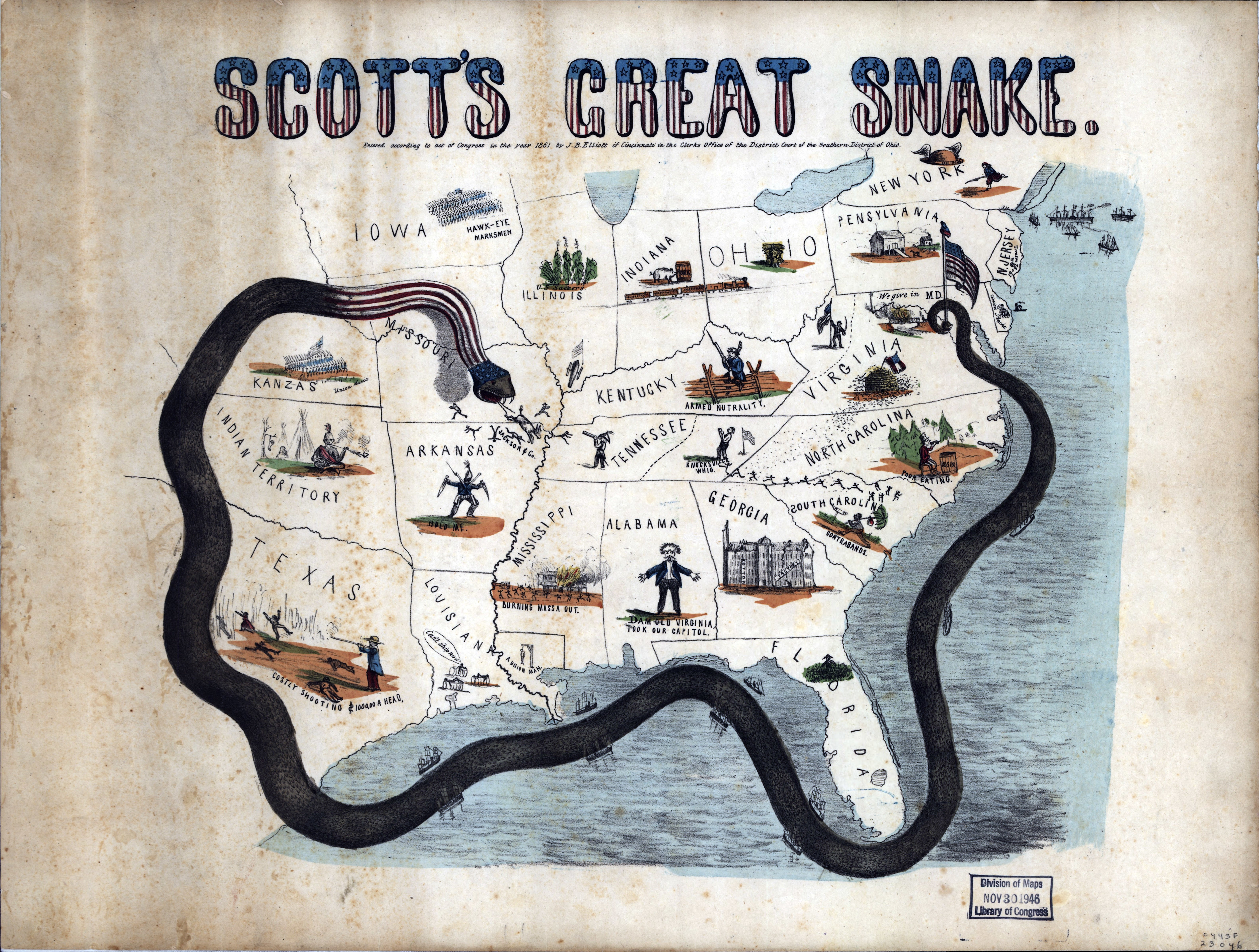Scott's Great Snake political map
