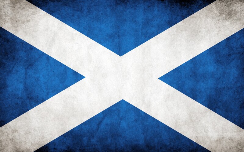 Scottish Flag — Blue, Neutral, Illustration