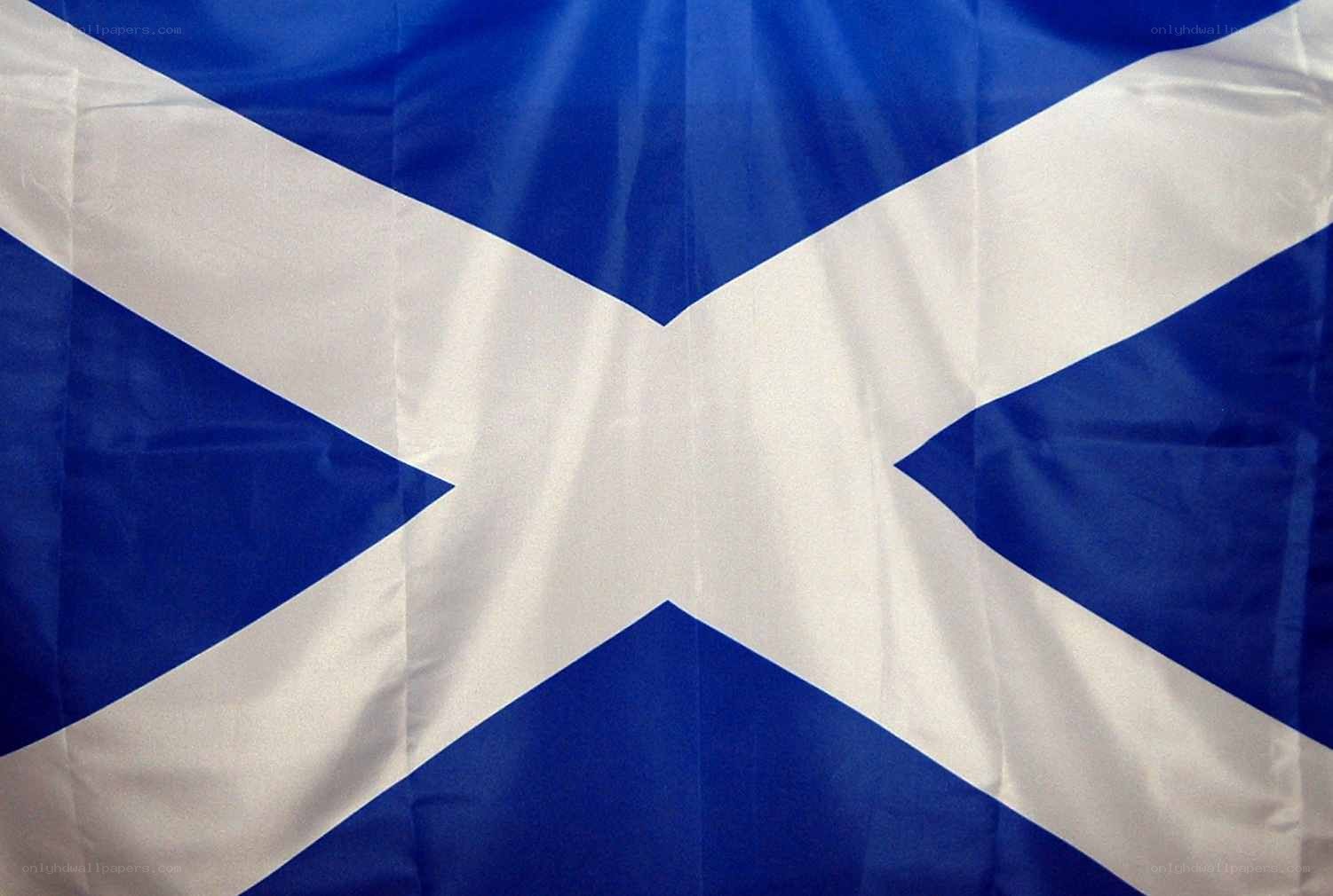 Scottish flag close-up