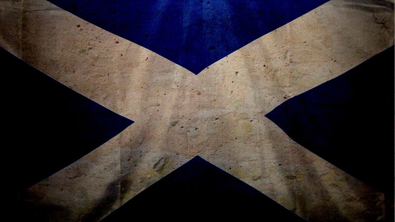 Scottish Flag on Fabric
