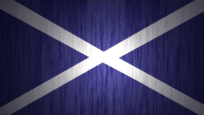 Scottish flag on metal texture