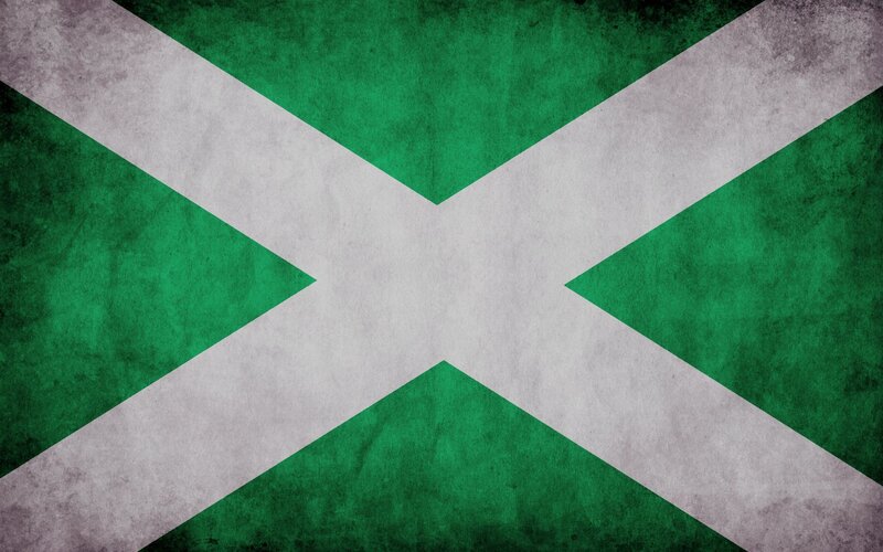 Scottish flag with distressed texture