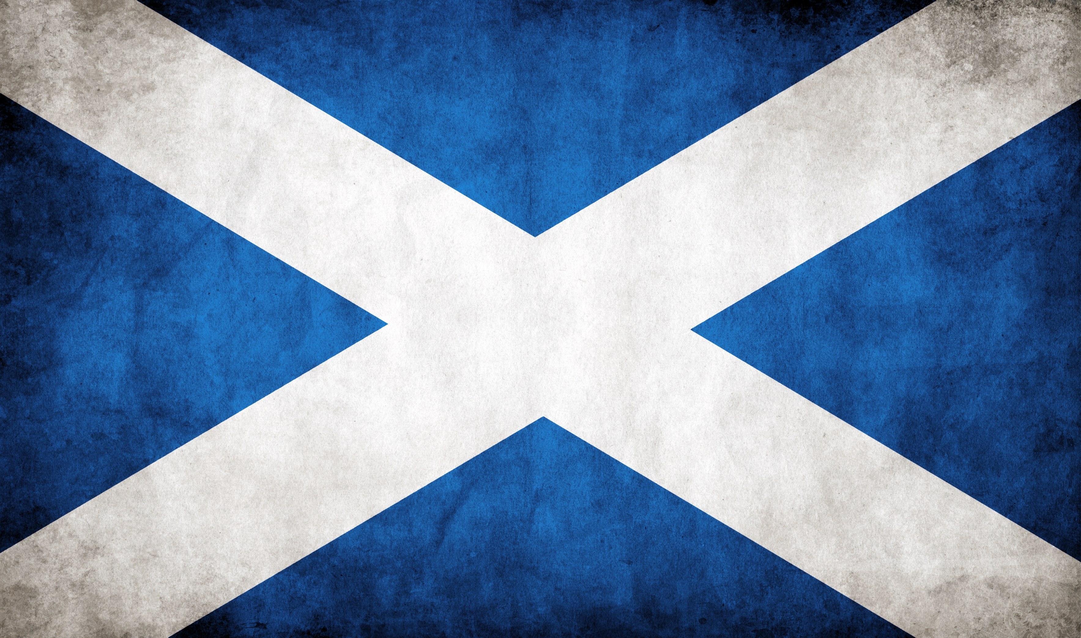 Scottish flag with distressed texture