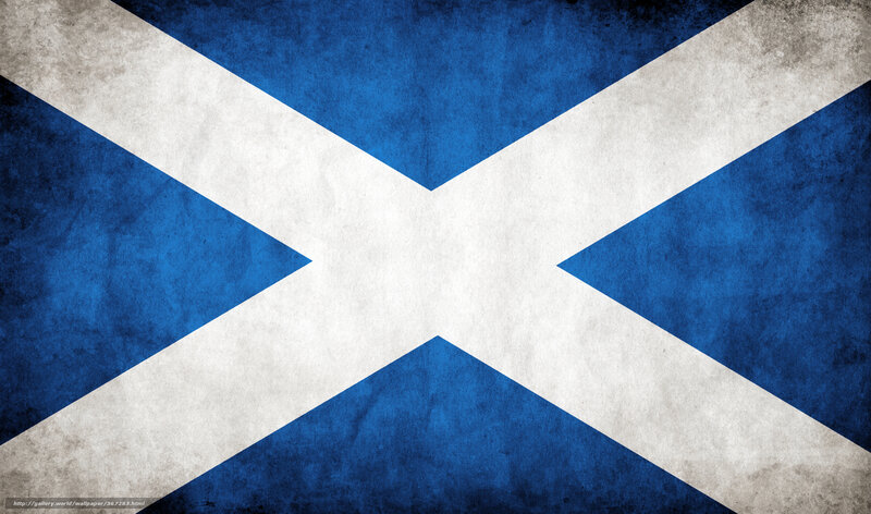 Scottish flag with grunge texture