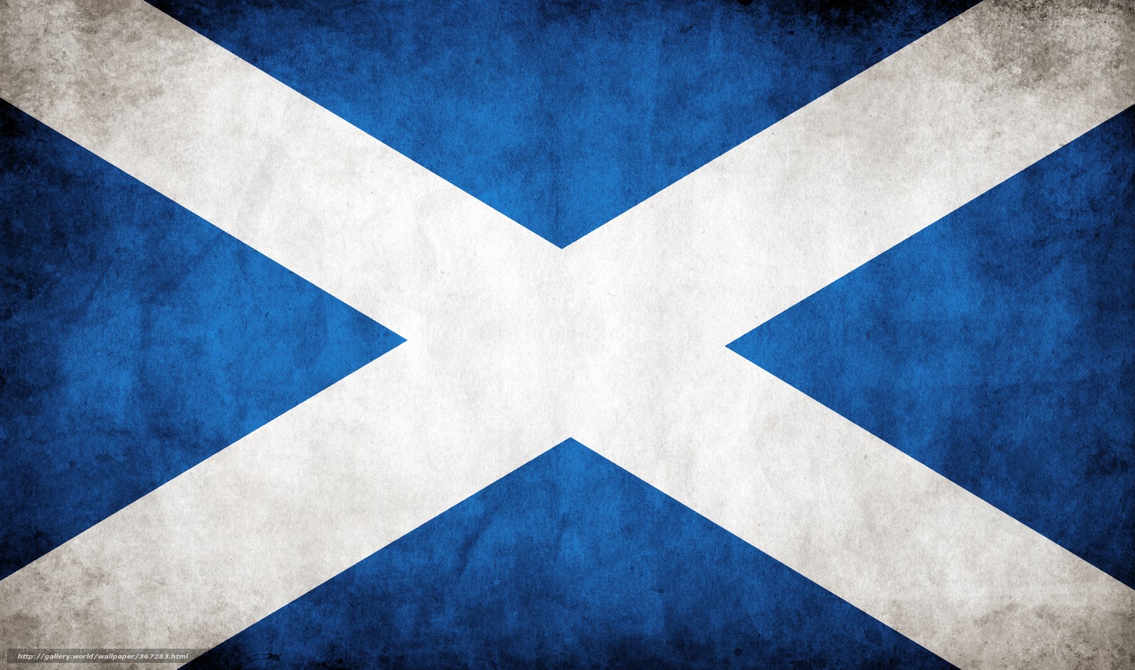 Scottish flag with grunge texture