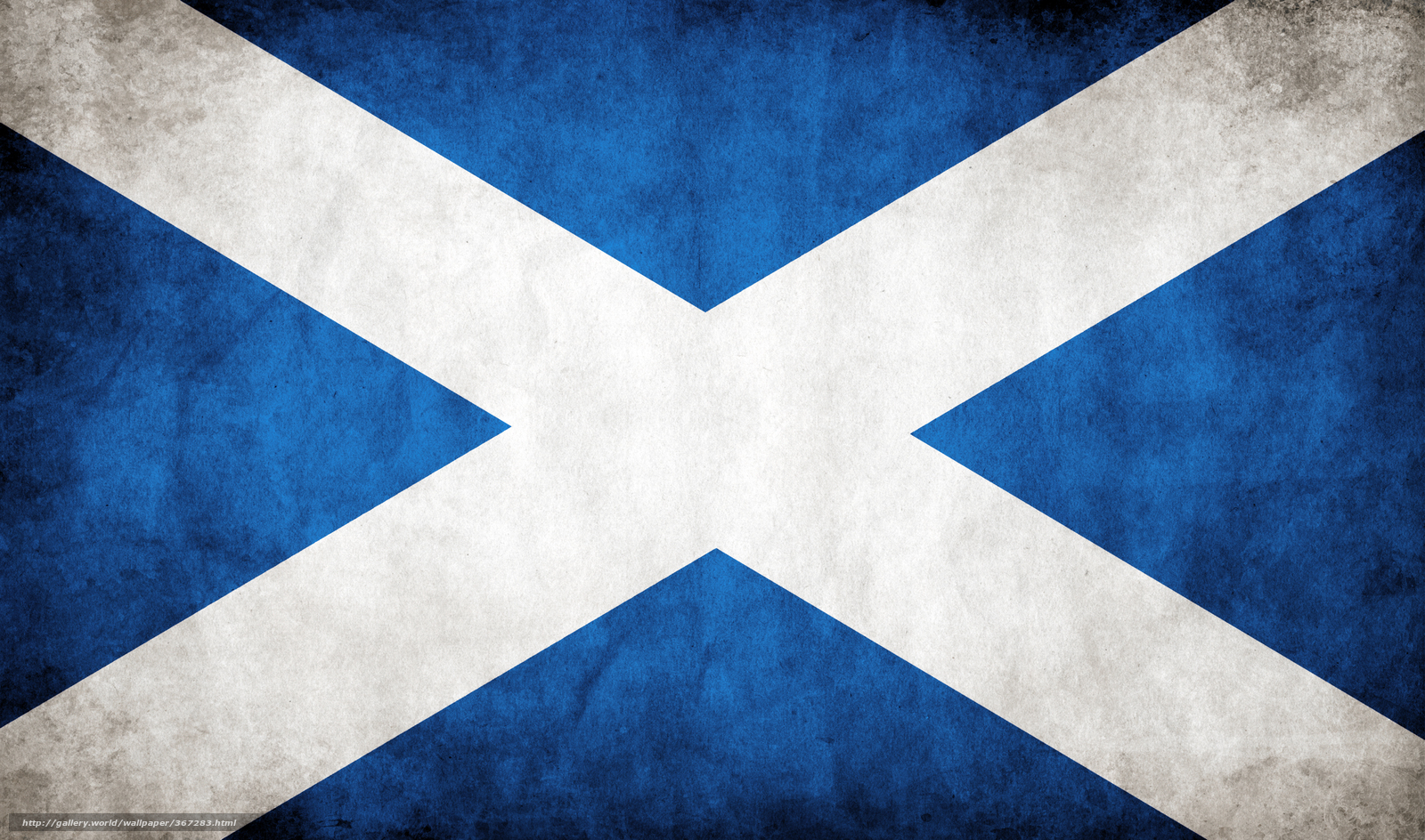 Scottish flag with grunge texture