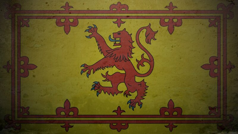 Scottish flag with lion rampant