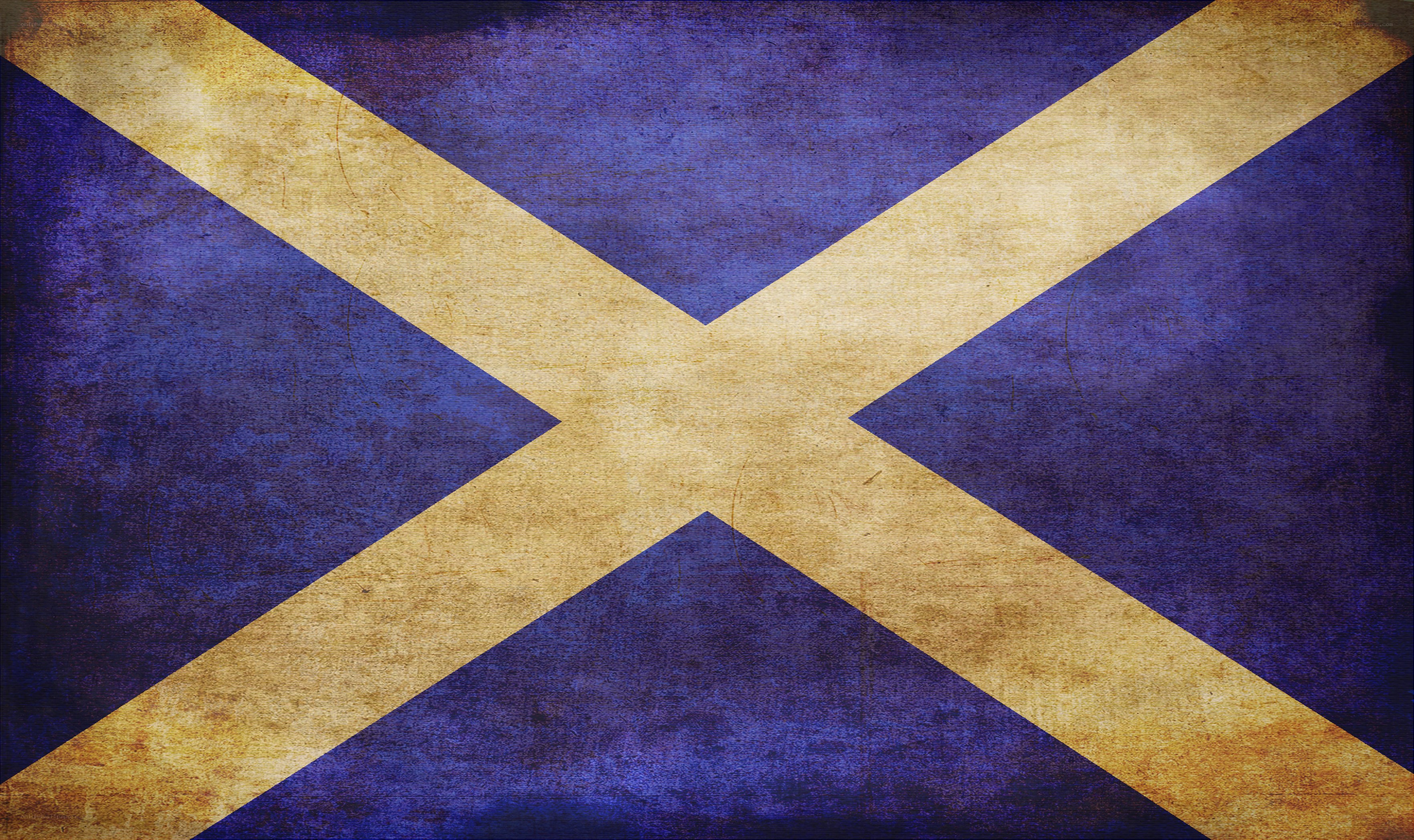 Scottish flag with vintage texture