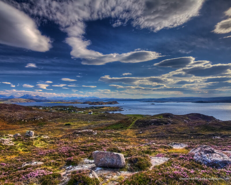 Scottish Highlands Landscape — Blue