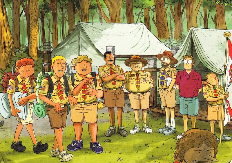 Scout Camp in Forest