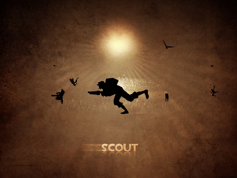 Scout character silhouette