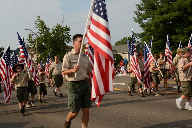 Scout Troop Marching