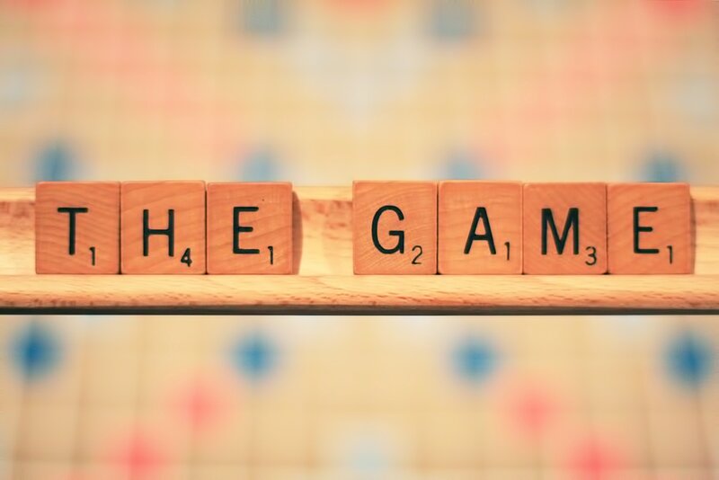 Scrabble Tiles on Board