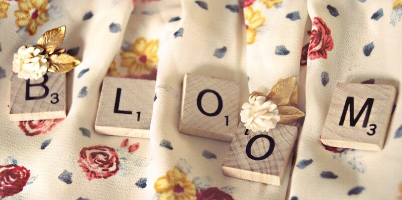 Scrabble Tiles on Fabric