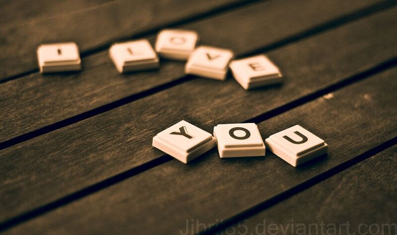 Scrabble Tiles on Wood