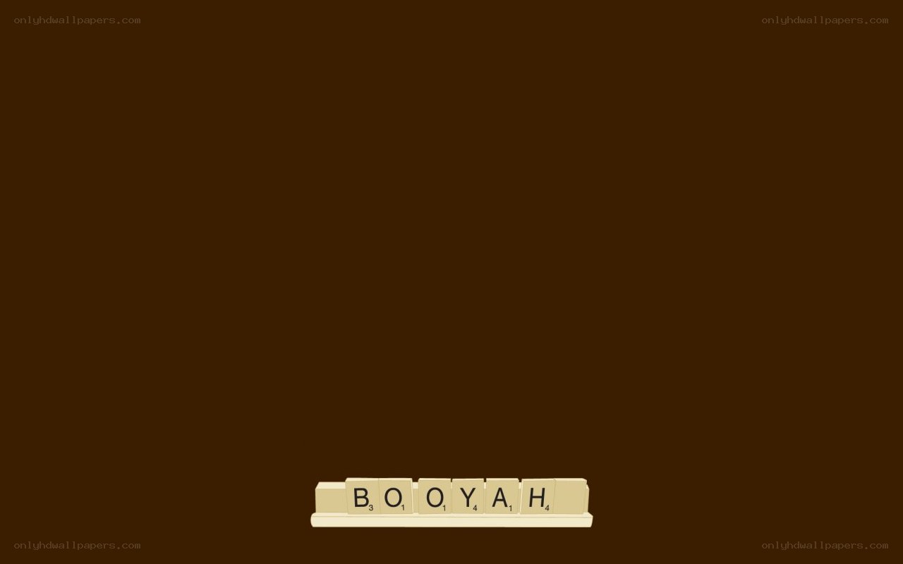 Scrabble tiles spelling BOOYAH