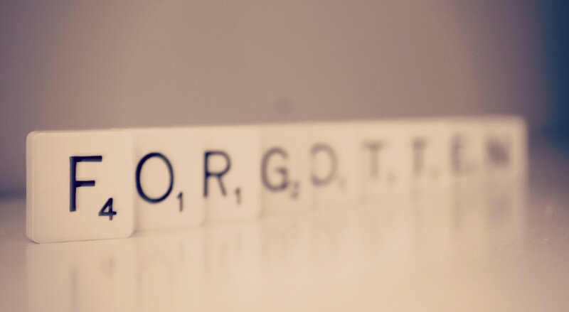 Scrabble Tiles Spelling Forgotten