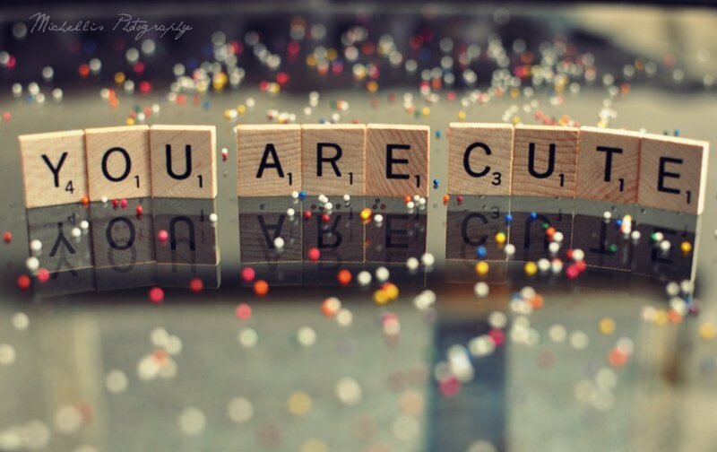 Scrabble Tiles Spelling You Are Cute