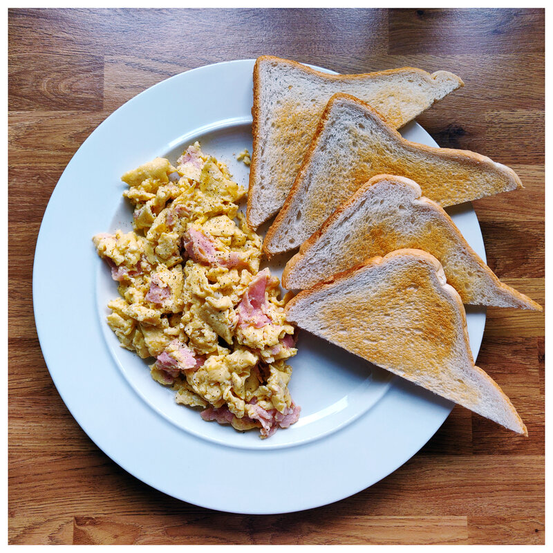 Scrambled Eggs with Toast