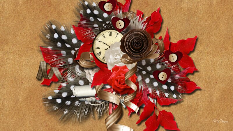 Scrapbook Arrangement — Red