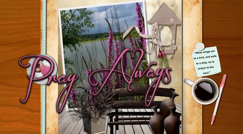 Scrapbook Page with Flowers