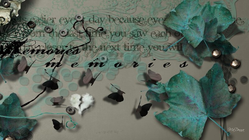 Scrapbook with Leaves and Butterflies