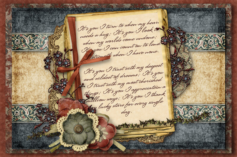 Scrapbook with Letter