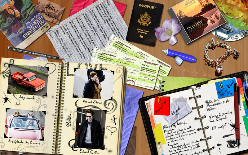 Scrapbook with Photos and Notes
