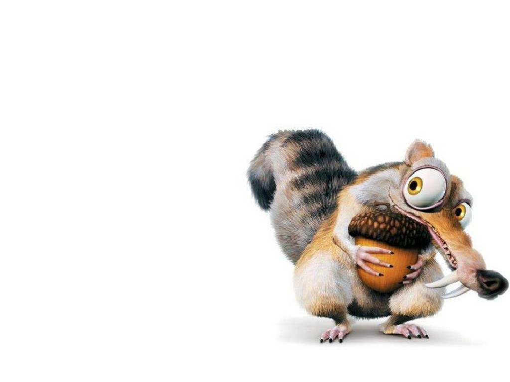 Scrat holding an acorn