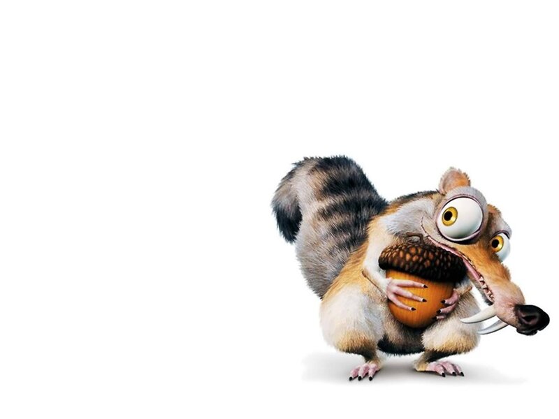 Scrat holding an acorn