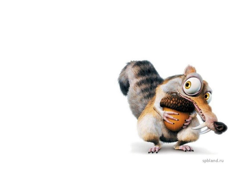 Scrat holding an acorn