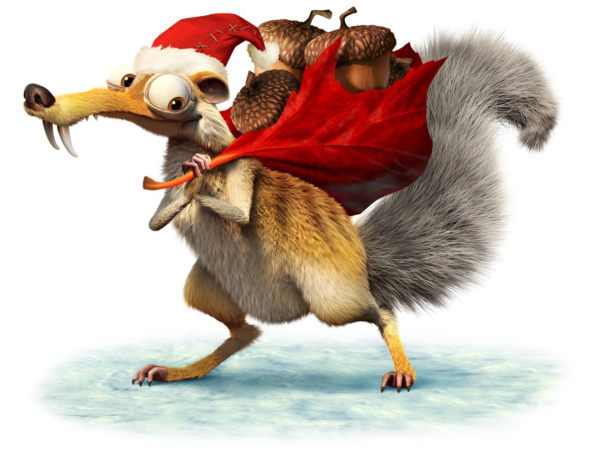 Scrat in Santa hat