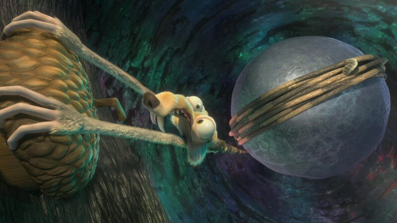Scrat struggles with a nut