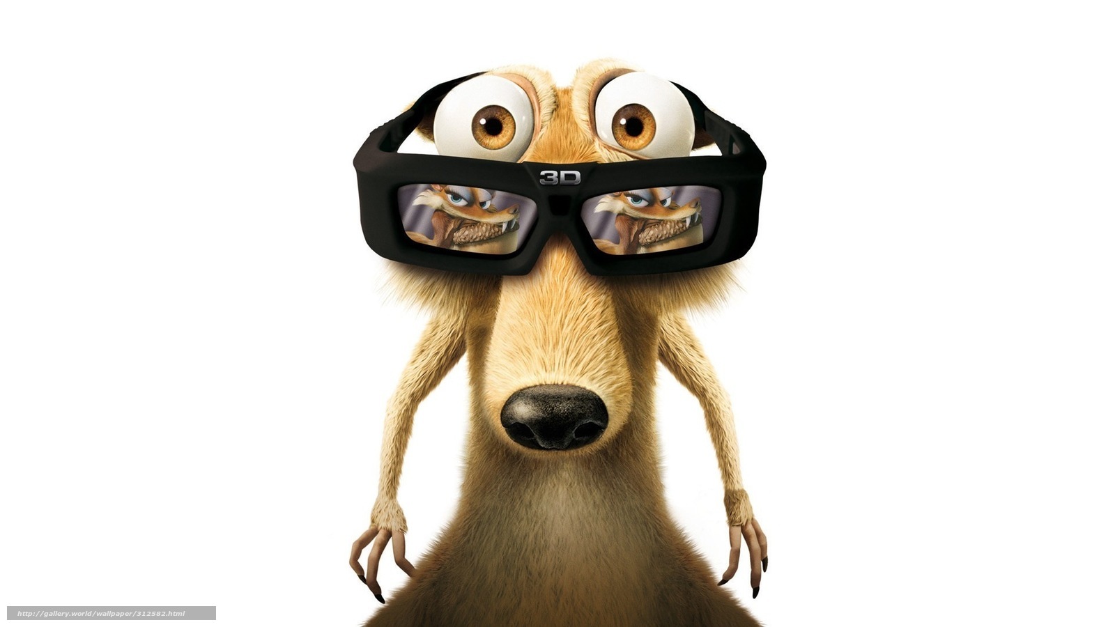 Scrat with 3D glasses