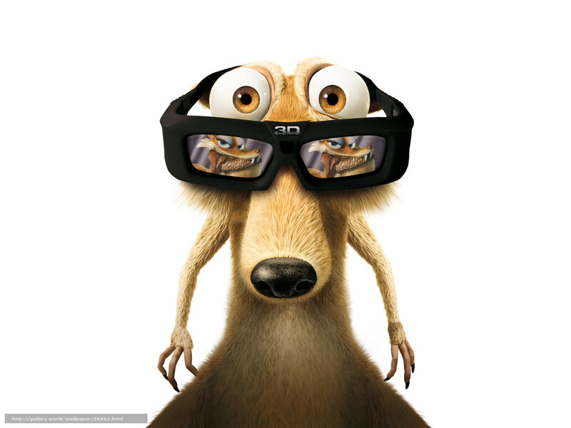 Scrat with 3D glasses