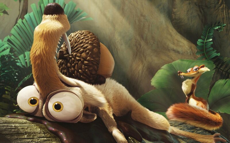 Scrat with a giant acorn