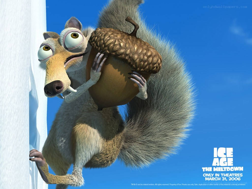 Scrat with an acorn