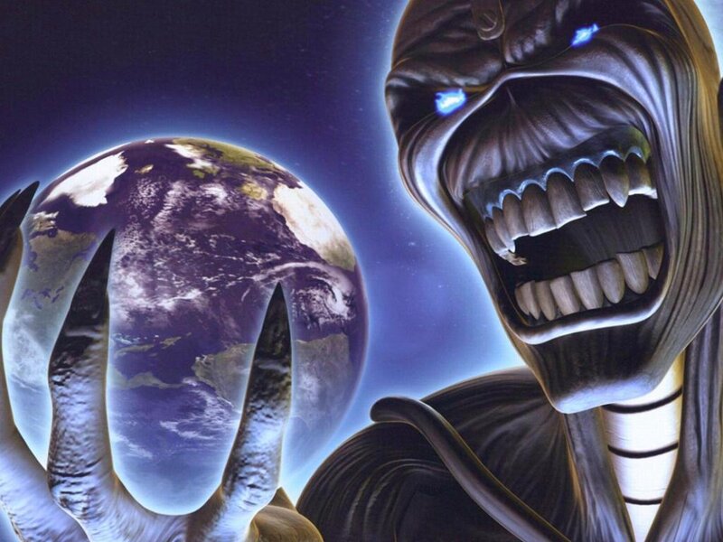 Screaming Demon Holding Earth