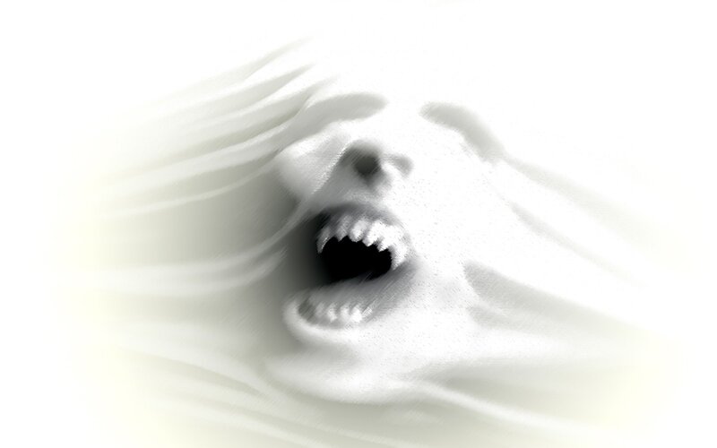 Screaming Face in Mist