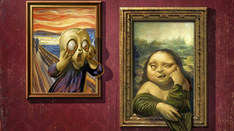 Screaming Figure in Painting