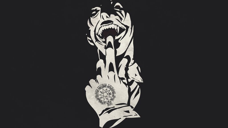 Screaming Figure with Hand