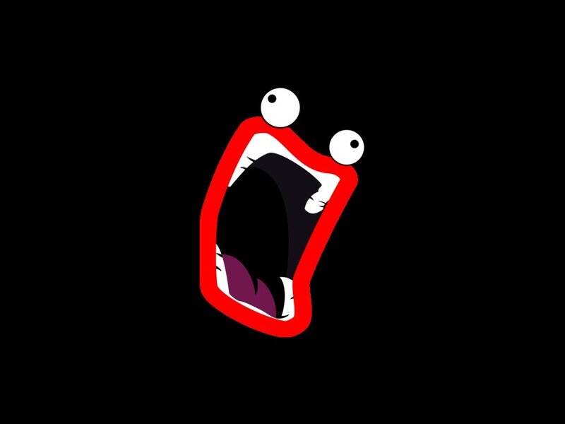 screaming mouth cartoon
