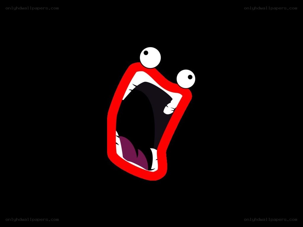 screaming mouth cartoon
