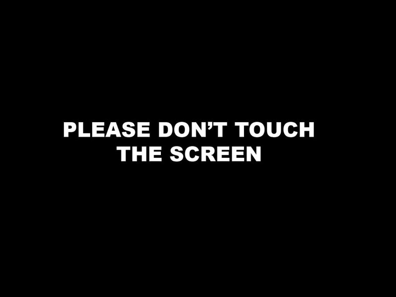 screen warning message